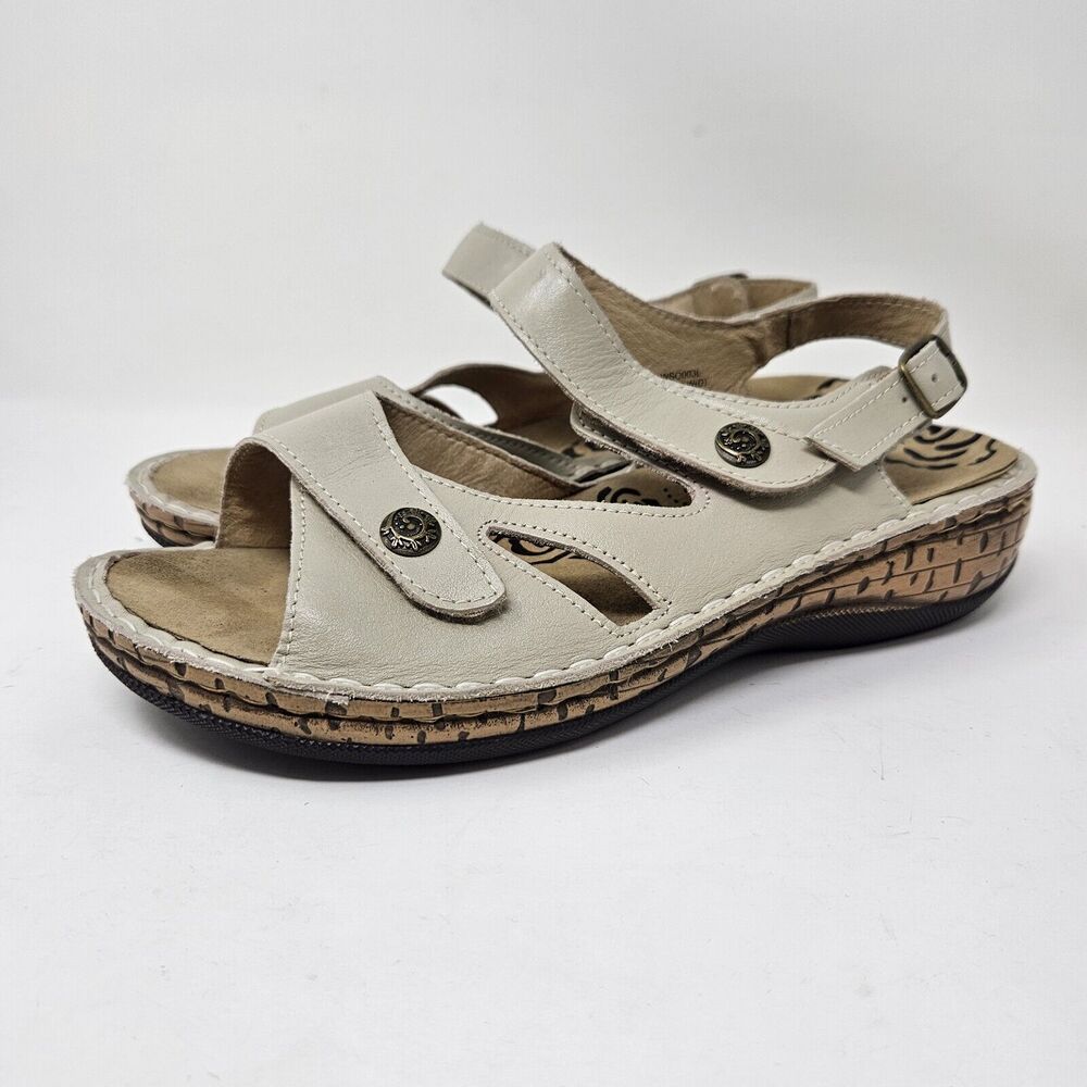 Propet Womens shoes 10 W D Jocelyn Sandal Cream Beige
